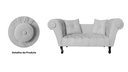 Ver imagem 3 de Namoradeira Recamier Sofá Decorativo 02 Lugares Dubai Corano Branco - Lm Decor