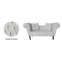 Ver imagem 4 de Namoradeira Recamier Sofá Decorativo 02 Lugares Dubai Corano Branco - Lm Decor
