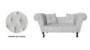 Ver imagem 4 de Namoradeira Recamier Sofá Decorativo 02 Lugares Dubai Corano Branco - Lm Decor