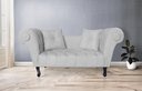 Ver imagem 1 de Namoradeira Recamier Sofá Decorativo 02 Lugares Dubai Corano Branco - Lm Decor