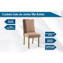 Ver imagem 4 de Sala de Jantar Completa Havana C/ Tampo Madeirado Canto Curvo 120x80cm e 4 Cadeiras Tilia Naturale