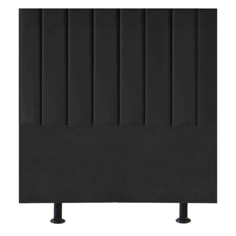 Cabeceira Estofada Cama Box Solteiro 90 Cm Alice Veludo Cor:preto