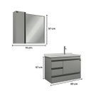 Ver imagem 4 de Conjunto Gabinete de Banheiro MDF Monza com Cuba e Espelho:Cobalto