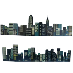 Adesivo de Parede Decoração Prédios Cidade a Noite - 3