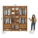 Ver imagem 4 de Guarda Roupa Casal Veronese Ripado 6 Portas Cumaru - Madetec