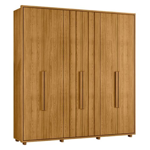 Guarda Roupa Casal Veronese Ripado 6 Portas Cumaru - Madetec