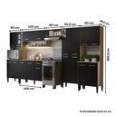 Ver imagem 5 de Armário de Cozinha Compacta Arizona Linea Carraro Carvalho com Preto