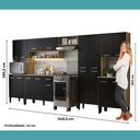 Ver imagem 7 de Armário de Cozinha Compacta Arizona Linea Carraro Carvalho com Preto