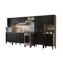 Ver imagem 2 de Armário de Cozinha Compacta Arizona Linea Carraro Carvalho com Preto