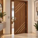 Ver imagem 5 de Porta Residencial R30K 210x80 Frisada Acabamento UV:Imbuia