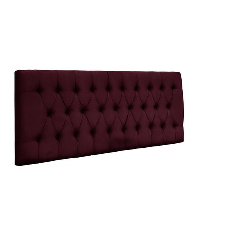 Cabeceira Painel Imperatriz 138 cm com Capitonê Suede Marsala