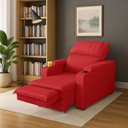 Ver imagem 2 de Poltrona Dalas Papai Retrátil Reclinável Veludo Porta Copo:vermelho