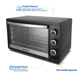 Forno de Bancada Elétrico Forninho 36 Litros 127v Britânia - 4