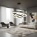 Ver imagem 1 de Pendente Lustre Saturn Led Luminária Branco Quente 80cm 4m