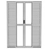 PORTA BALCÃO 6 FOLHAS L25 - C/ FECHADURA - ALUMÍNIO BRILHANTE 2,10 X 2,00M - 3