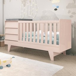 Berço Americano Multifuncional Prince Rosa Fosco - Reller Móveis - 2