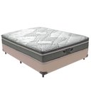 Ver imagem 1 de Cama Box com Colchão Viúvo Ibiza Pillow Top Molas Ensacadas Bege Vtech