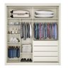 Guarda Roupa Zurique 1 Porta Espelhada 100% Mdf Off White - Móveis Europa - 4