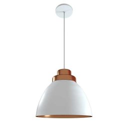 Pendente Metà Tre G 1 Lâmpada Branco Fosco Bronze Bronze Branco Fosco Cabo Branco - 1 Pendente Metà Tre G 1 Lâmpada Branco Fosco Bronze Bronze Branco Fosco Cabo Branco - 1