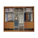 Ver imagem 3 de Guarda Roupa Casal Imperius 3 Portas de Correr 6 Gavetas MDF Naturale-Off Bom Pastor Móveis 271cm