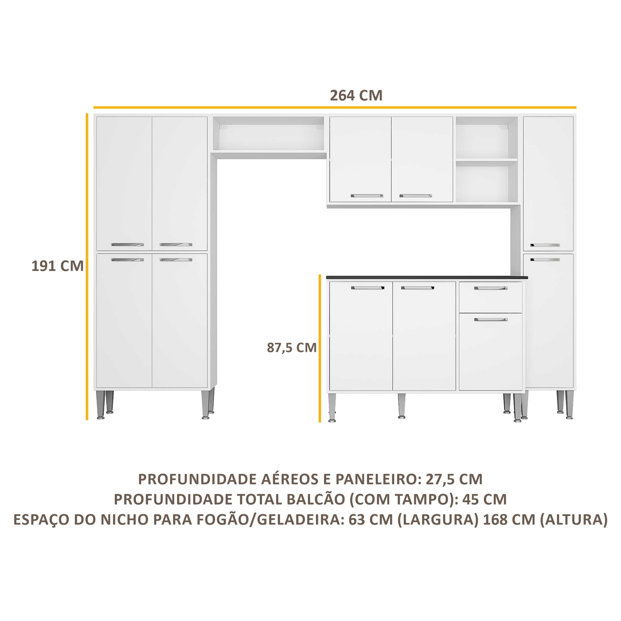 Cozinha Completa Armário e Balcão Xangai Classic Multimóveis - 7