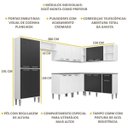 Ver imagem 3 de Cozinha Completa com Armário e Balcão xangai Soul Multimóveis