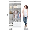 Ver mais imagens de Guarda-Roupa Infantil 3 Portas e 2 Gavetas Pique-Esconde Flex Branco e Branco/Rosa Chá - Henn
