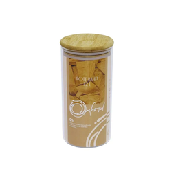 Potes de Vidro Borossilicatto 1,2l C/ Tampa de Bambu - 2