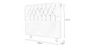 Ver imagem 3 de Cabeceira De Cama Box Emilia Casal 140cm X 118cm Suede Bege Ms Decor