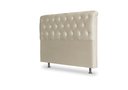 Ver imagem 1 de Cabeceira De Cama Box Emilia Casal 140cm X 118cm Suede Bege Ms Decor