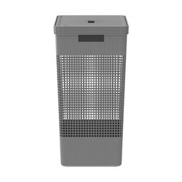 Cesto de Roupa Grid Chumbo 49 L com Tampa 38 x 28 x 55,2 cm - 2