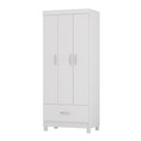 Ver imagem 2 de Guarda Roupa Roupeiro Solteiro 31060 03 Portas 01 Gaveta Prince Branco Demóbile