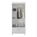 Ver imagem 3 de Guarda Roupa Roupeiro Solteiro 31060 03 Portas 01 Gaveta Prince Branco Demóbile