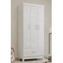 Ver imagem 1 de Guarda Roupa Roupeiro Solteiro 31060 03 Portas 01 Gaveta Prince Branco Demóbile
