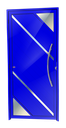 Ver imagem 1 de Porta Alumínio Lambril Oasis c/Puxador D.Azul 90 Brimak