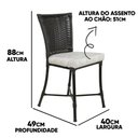Ver imagem 2 de Cadeira Angra Com Almofada Impermeável Cozinha, Área, Sala Trama Original