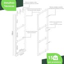 Ver imagem 4 de Prateleira Estilo Industrial Suspensa Teto Cozinha 60cm B.M