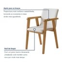 Ver imagem 5 de Kit 4 Cadeiras com Braço para Sala de Jantar Pés Madeira Maciça Flora Bege/Cinamomo/Veludo Palha