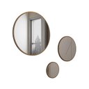 Ver imagem 1 de Kit 3 Espelhos Redondos Decorativos Oásis Freijó - PR Móveis