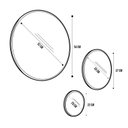 Ver imagem 3 de Kit 3 Espelhos Redondos Decorativos Oásis Freijó - PR Móveis