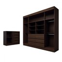 Ver imagem 5 de Guarda-roupa Casal Honey 4 Portas 6 Gavetas 1 Porta 4 Gavetas Espelho Ébano - Pm