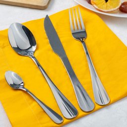 Faqueiro Aço Inox 24 Peças Positano Prata Lyor - 4