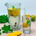 Ver imagem 4 de Conjunto Jarra 1 Litro Com 6 Copos de Vidro 270ml Xadrez Lyor