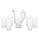 Ver imagem 1 de Conjunto Jarra 1 Litro Com 6 Copos de Vidro 270ml Xadrez Lyor