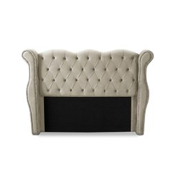 Cabeceira Solteiro Estofada Madeira Luxo Cama Box Safira:bege - 2