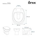 Ver imagem 3 de Tampa De Vaso Iris Branco Para Bacia Onix