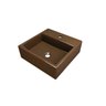 Cuba de Apoio Banheiro Onix Pedra 40x40cm Marrom Fosco - 2