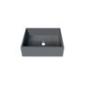Cuba de Apoio Banheiro Rubi Pedra 40x30cm Chumbo Fosco - 1