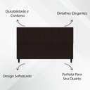 Ver imagem 3 de Cabeceira para Cama Box King Size 195 Cm Classic Suede Marrom Suede