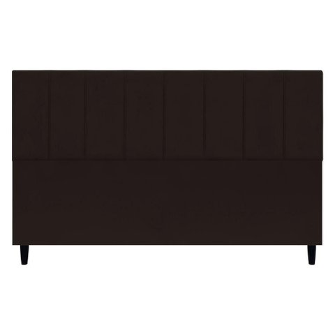 Cabeceira para Cama Box King Size 195 Cm Classic Suede Marrom Suede